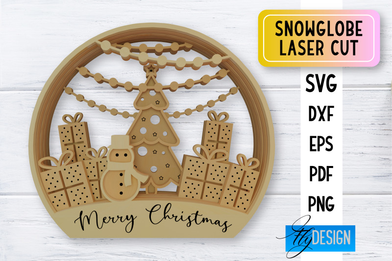 snowglobe-laser-cut-laser-cut-svg