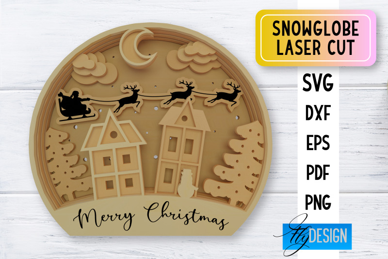 snowglobe-laser-cut-laser-cut-svg