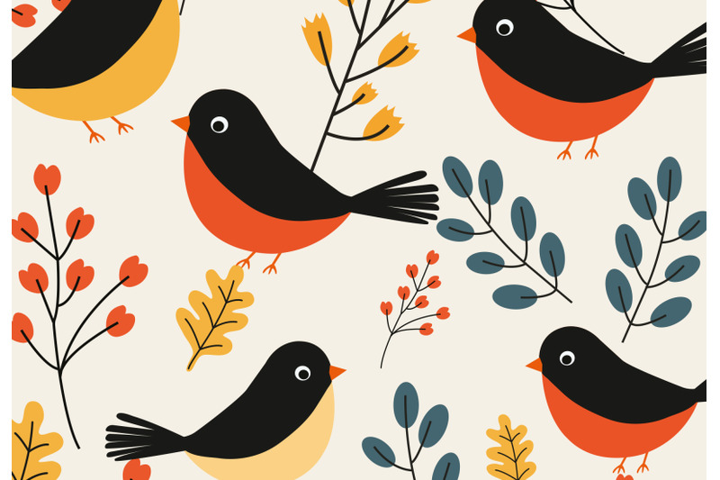 wildlife-bird-animal-pattern-set