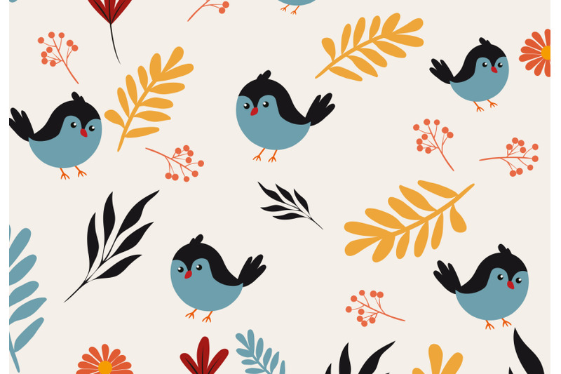 wildlife-bird-animal-pattern-set