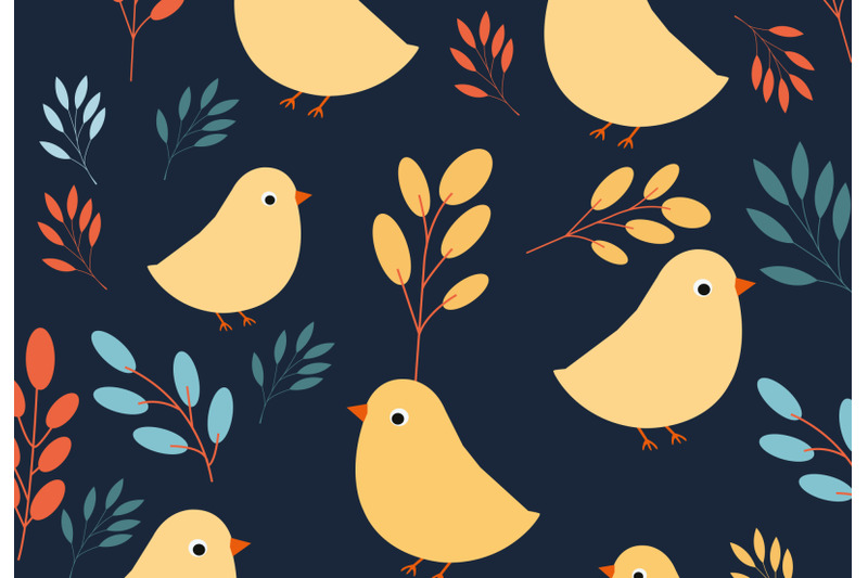 wildlife-bird-animal-pattern-set