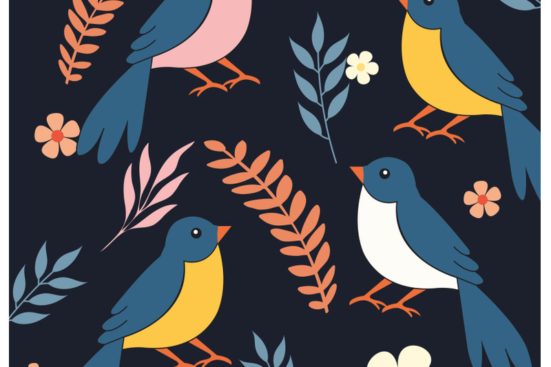 wildlife-bird-animal-pattern-set