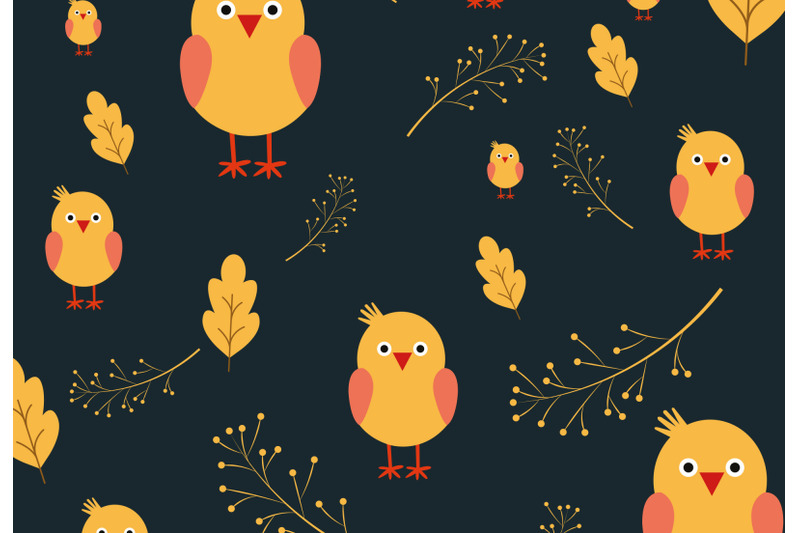 wildlife-bird-animal-pattern-set