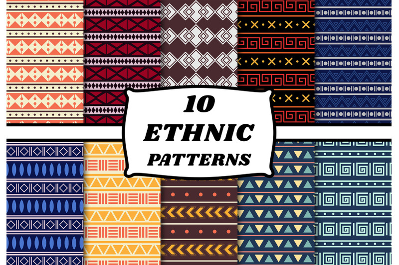 ethnic-pattern-set-geometric-shape-art