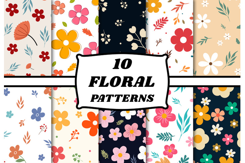 flower-pattern-set-floral-backgrounds