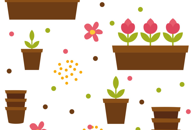 garden-pattern-set-nature-backgrounds