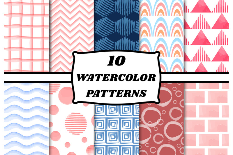 watercolor-brush-pattern-set