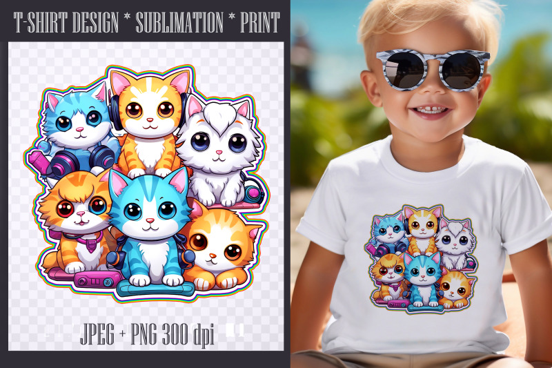 gamers-cats-sublimation-png-jpeg