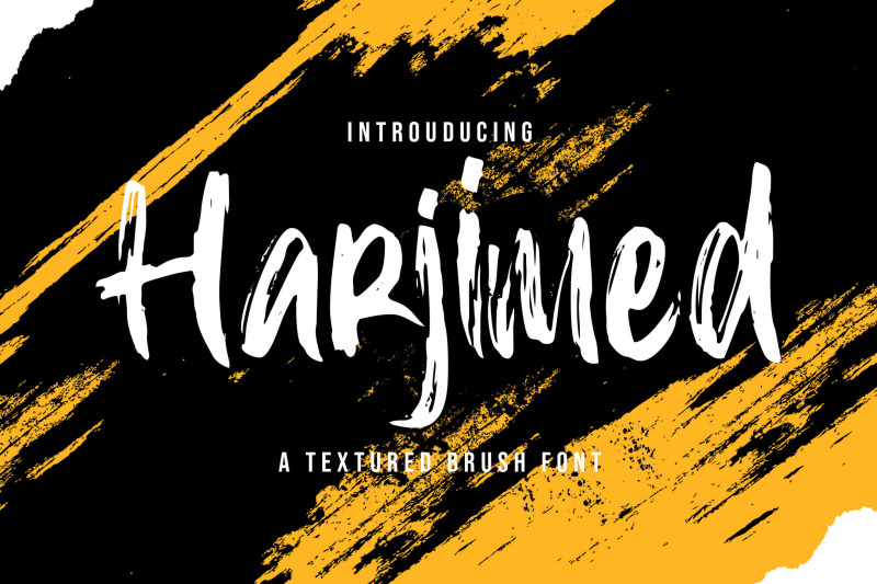 harjimed-textured-brush-font