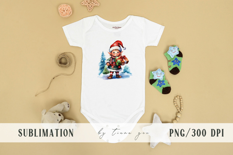 cute-watercolor-christmas-gnome-clipart-3-png-files