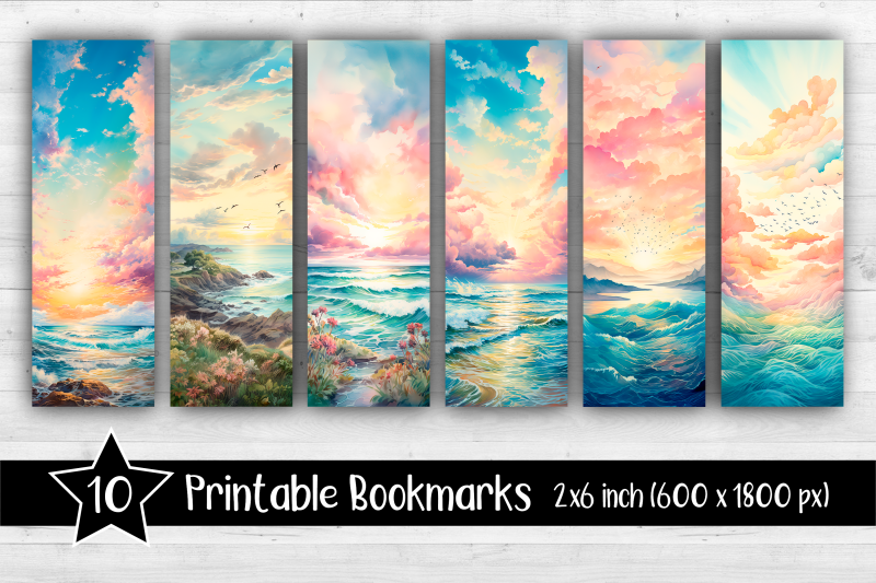 sea-bookmarks-printable-2x6-inch