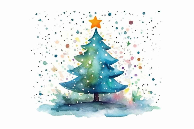 watercolor-christmas-tree
