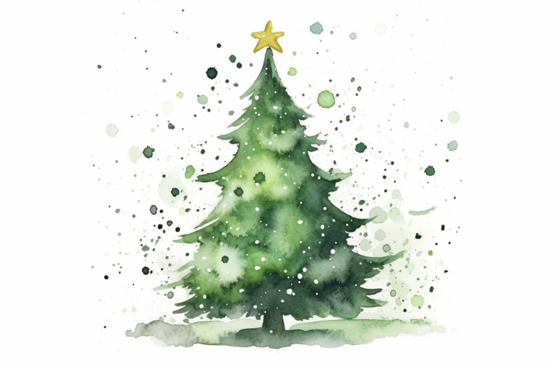 watercolor-christmas-tree