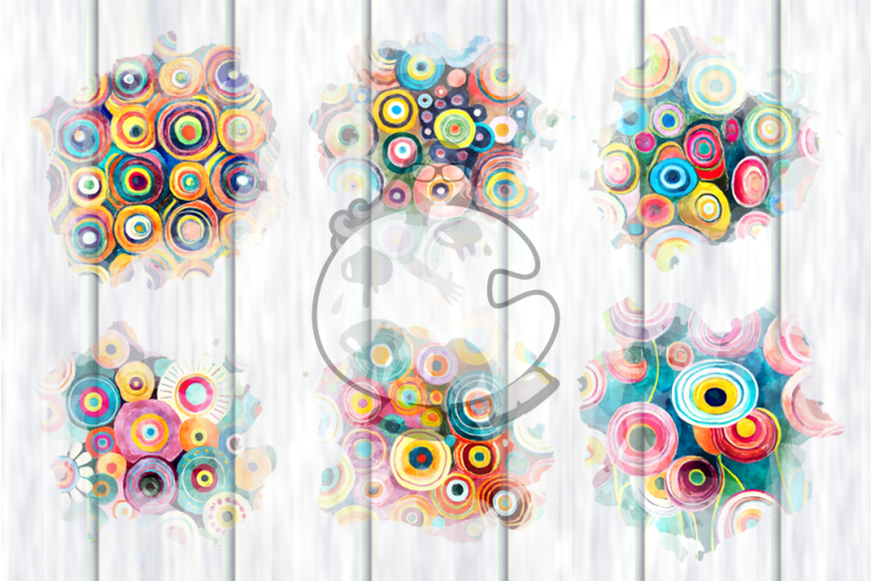 watercolor-funky-circle-splashes-retro-backgrounds