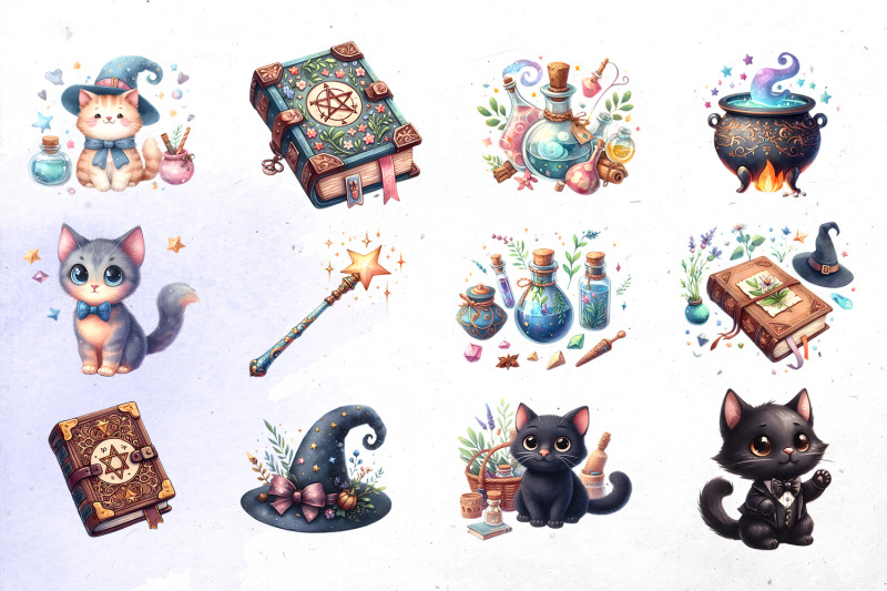 kitty-witchcraft-watercolor-bundle-png-cliparts