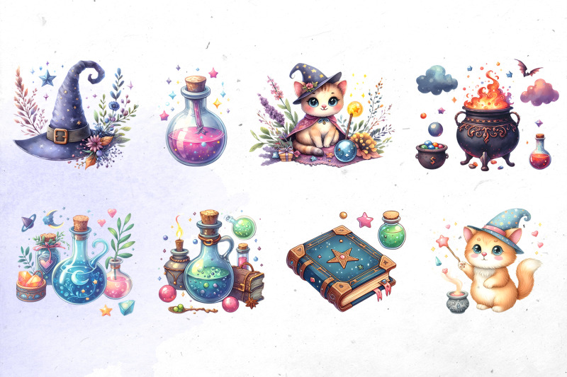 kitty-witchcraft-watercolor-bundle-png-cliparts