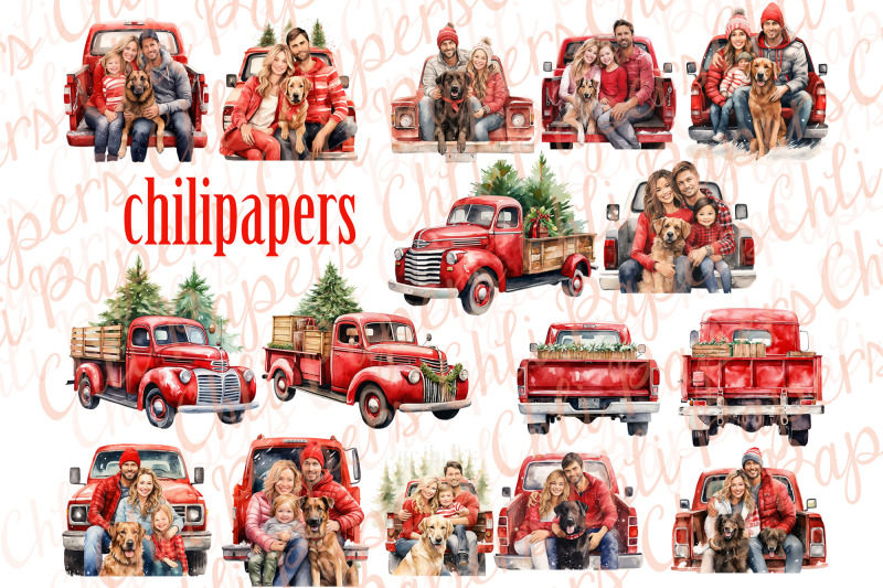christmas-retro-truck-clipart-christmas-family-family-dog