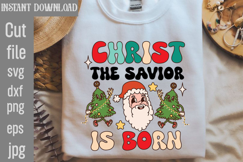 christ-the-savior-is-born-svg-cut-file-retro-christmas-bundle-christm