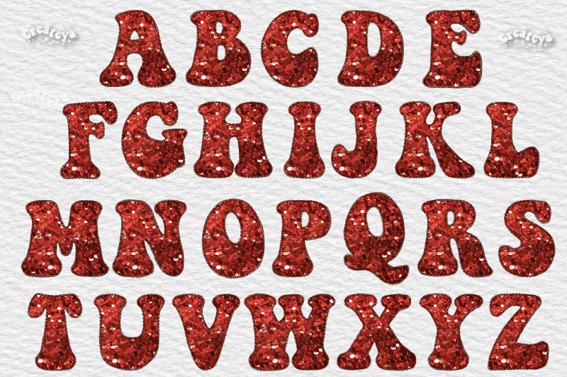 red-christmas-alphabet-png-letters-numbers-symbols-glitter-embroidery