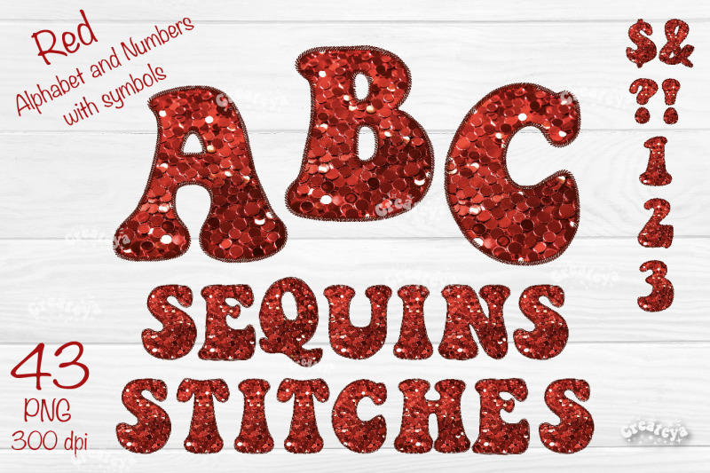 red-christmas-alphabet-png-letters-numbers-symbols-glitter-embroidery