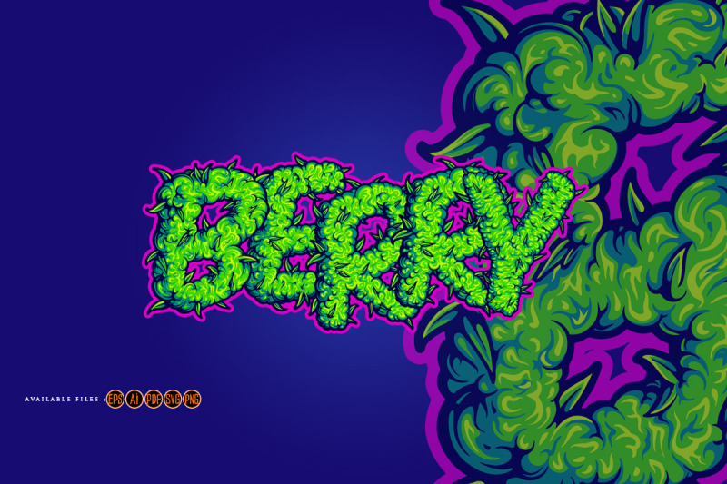 weed-smoke-lettering-berry-strain