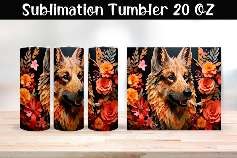 paper-dog-sublimation-tumbler-wrap-20-oz