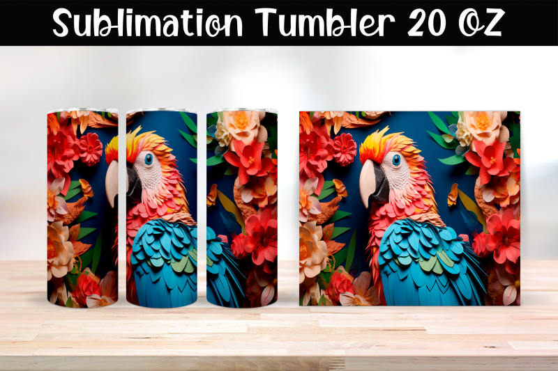 paper-parrot-sublimation-tumbler-wrap-20-oz