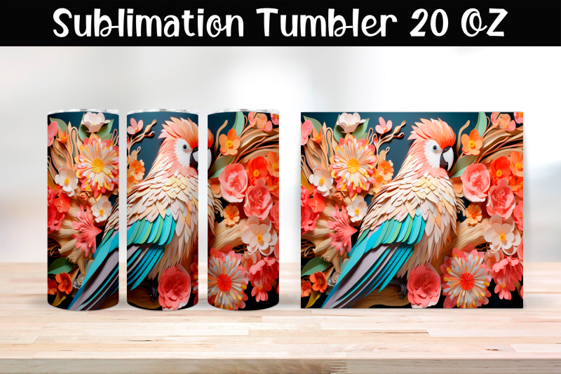 paper-parrot-sublimation-tumbler-wrap-20-oz