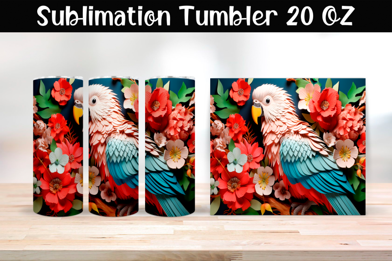 paper-parrot-sublimation-tumbler-wrap-20-oz