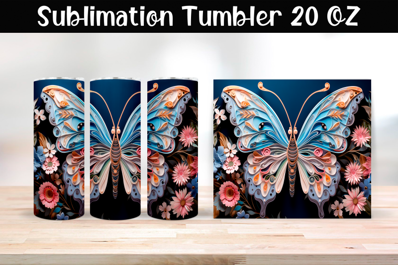 paper-butterfly-sublimation-tumbler-wrap-20-oz