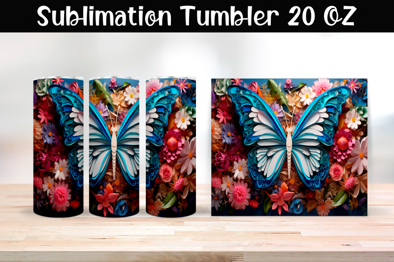 paper-butterfly-sublimation-tumbler-wrap-20-oz