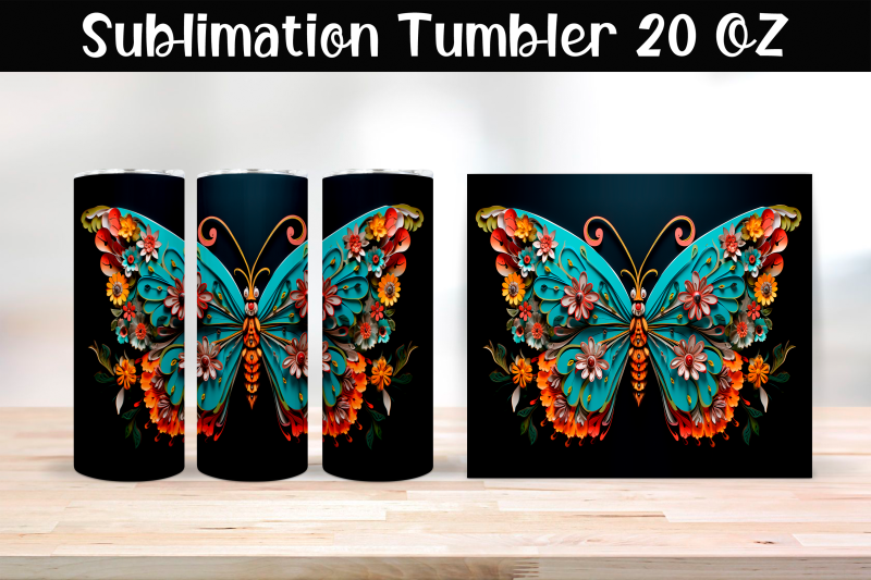 paper-butterfly-sublimation-tumbler-wrap-20-oz