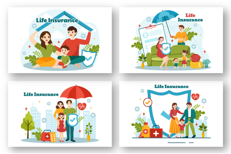 12-life-insurance-vector-illustration