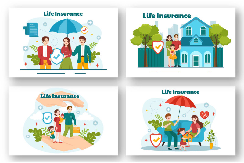 12-life-insurance-vector-illustration