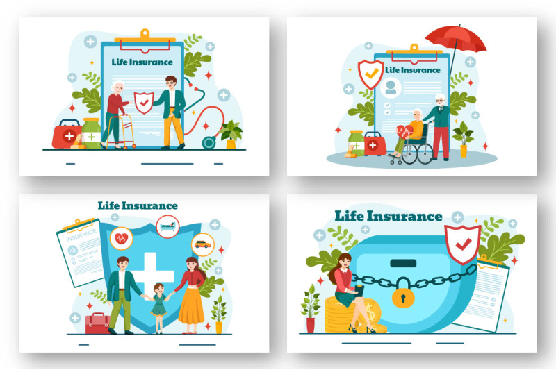 12-life-insurance-vector-illustration