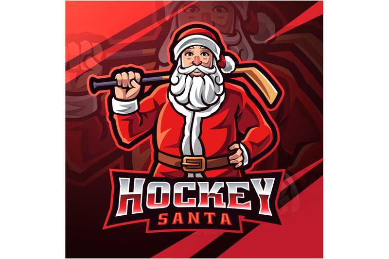 hockey-santa-esport-mascot-logo-design
