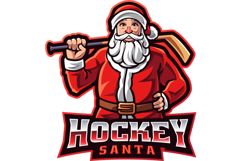 hockey-santa-esport-mascot-logo-design