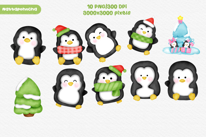 watercolor-christmas-penguins-clipart