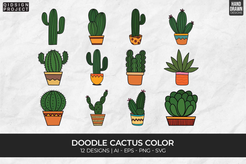 12-doodle-cactus-color-cactus-clipart-house-plants-clipart