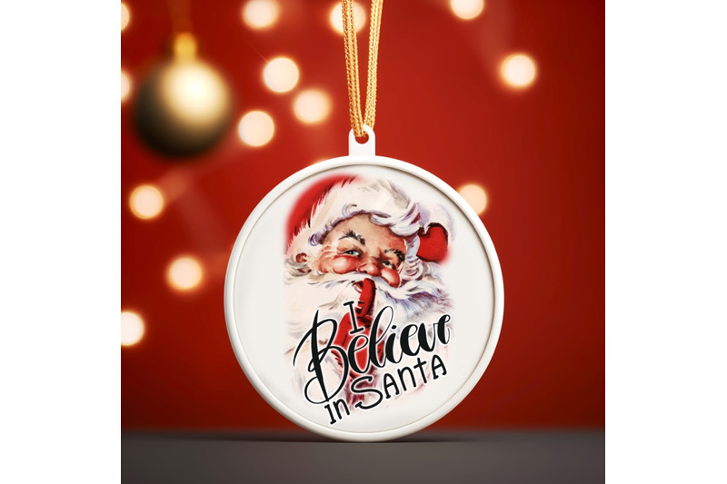 retro-christmas-round-ornament-png-santa-claus-sublimation-design