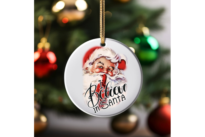 retro-christmas-round-ornament-png-santa-claus-sublimation-design