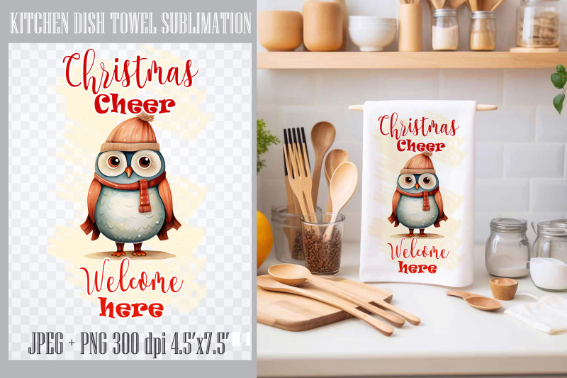 christmas-cheer-welcome-here-kitchen-towel-sublimation-png