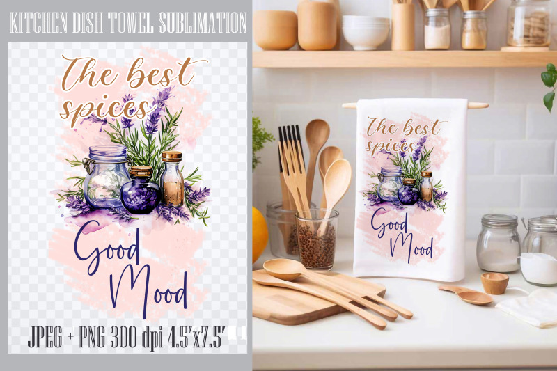 the-best-spices-good-mood-kitchen-towel-sublimation-png