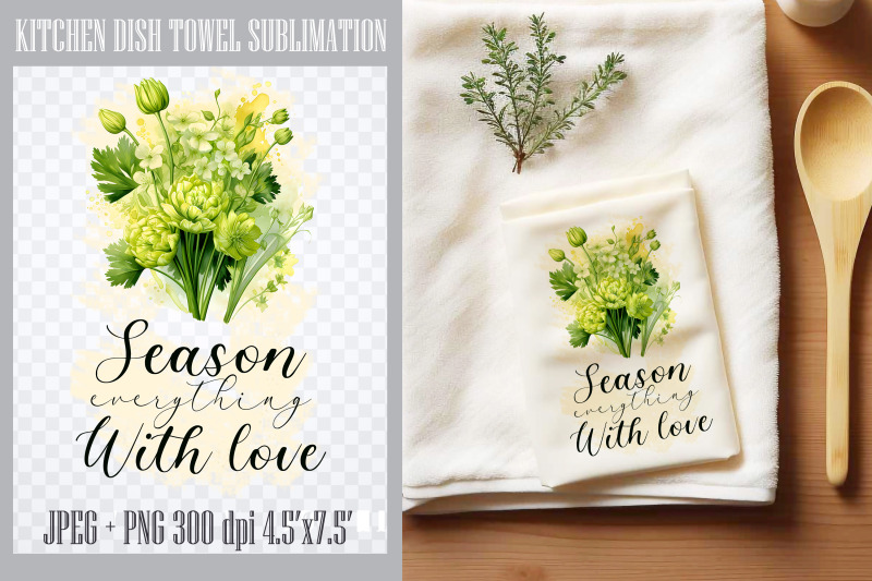 season-everything-with-love-kitchen-dish-towel-sublimation