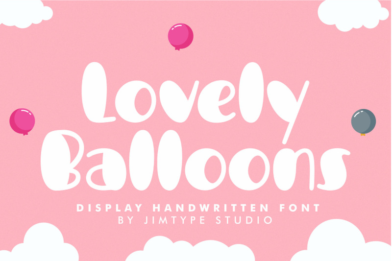 lovely-balloons-display-handwritten-font