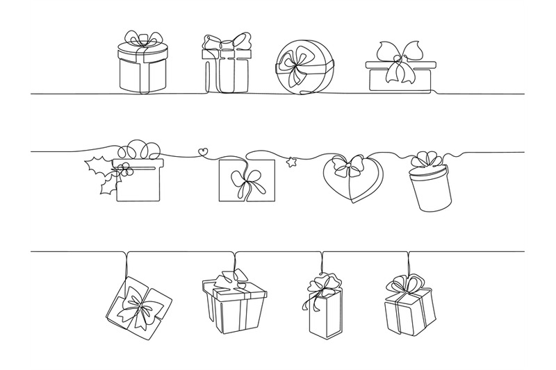 continuous-one-line-gifts-dividers-christmas-gift-border-hand-drawn