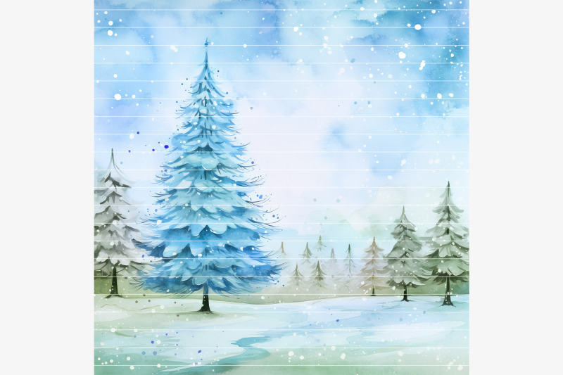 watercolor-winter-forest-christmas-backgrounds-digital-paper
