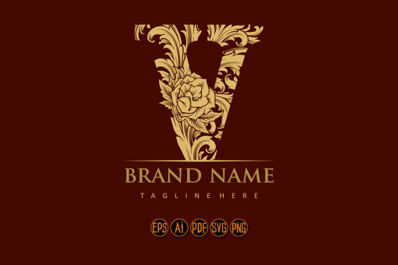 regal-lettering-v-initial-monogram-logo