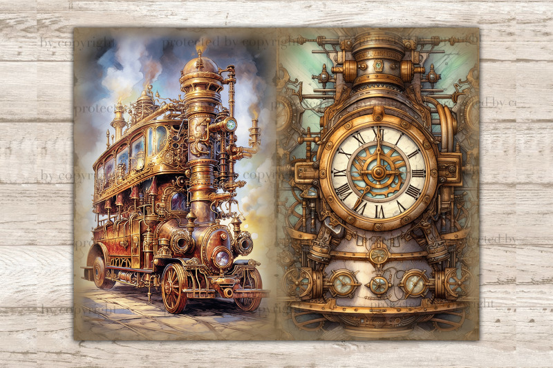 steampunk-junk-journal-pages-vintage-ephemera