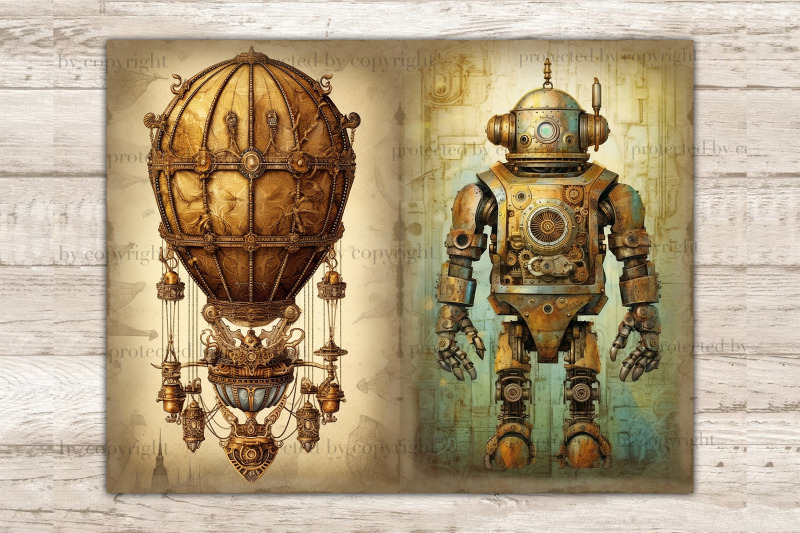 steampunk-junk-journal-pages-vintage-ephemera